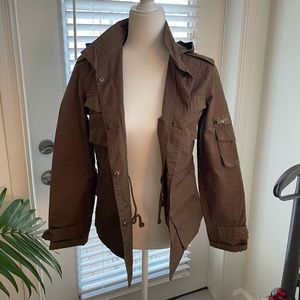 Army green utility jacket